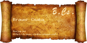 Brauer Csaba névjegykártya