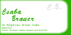 csaba brauer business card